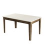 Hanah Home Milan 517 Mesa de Comedor Nogal y Crema